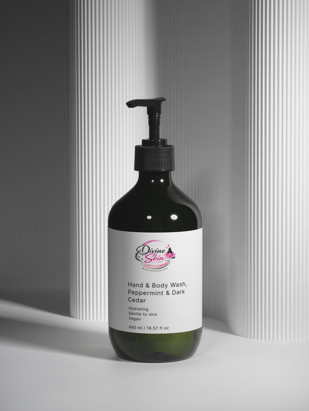 Hand & Body Wash, Peppermint & Dark Cedar
