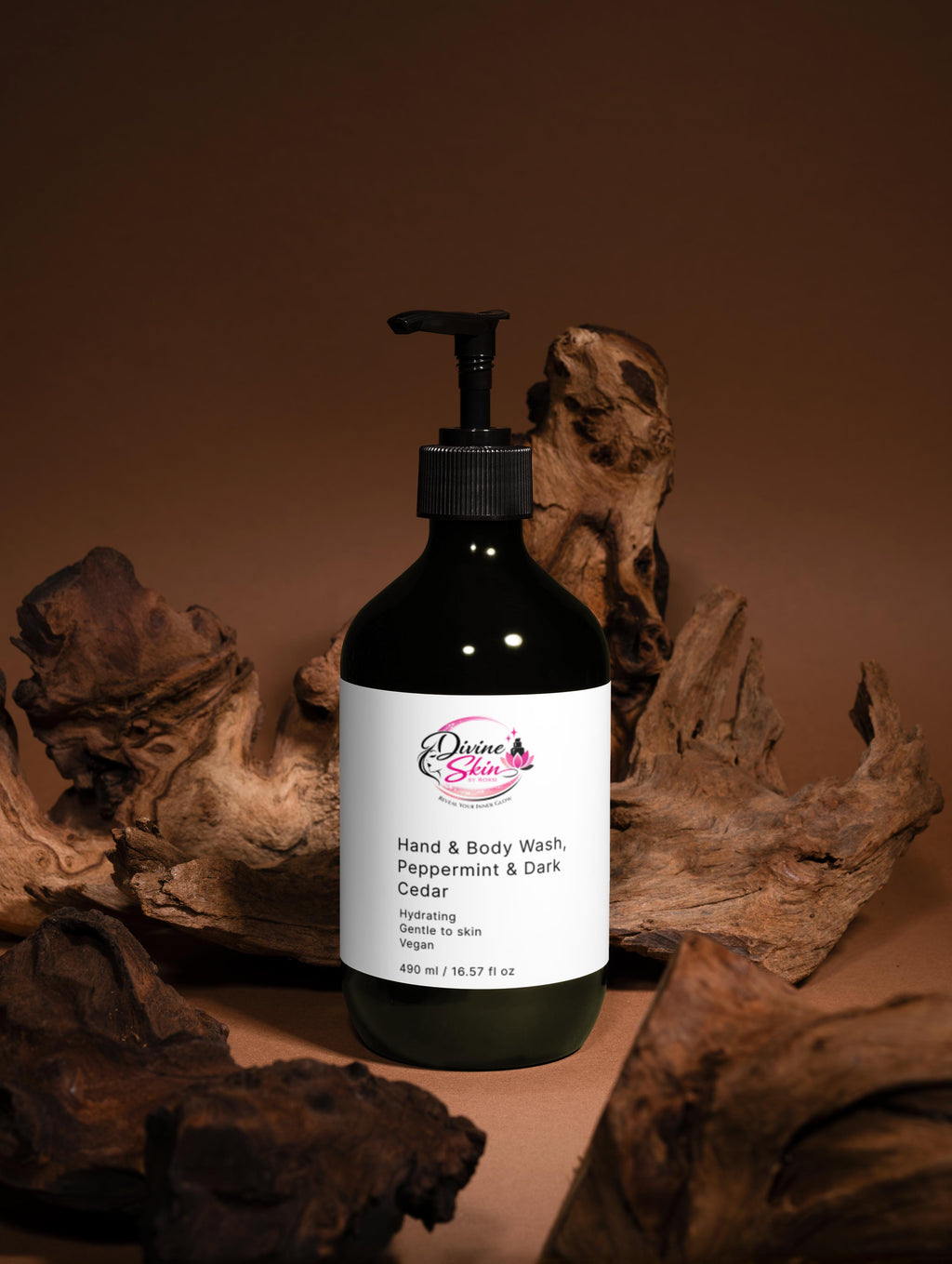 Hand & Body Wash, Peppermint & Dark Cedar